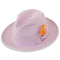 Tapa Crushable Straw Hat Fedora in Lavender