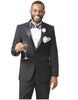 Mens Classic 2 Button Notch Lapel Tuxedo in Black