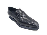 Carrucci Leather Penny Loafer in Chunky Sole