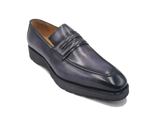 Leather Penny Loafer in Chunky Sole