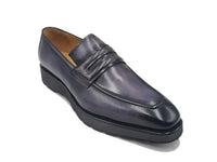 Carrucci Leather Penny Loafer in Chunky Sole