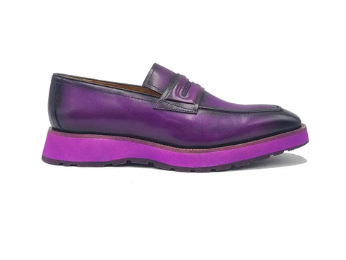 Leather Penny Loafer in Chunky Sole