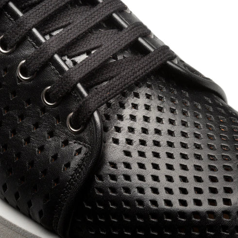 Luce Sneaker Leather  Black By Mezlan Made In Spain Brand