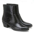 Los Altos Mens Black Genuine Lizard Leather Ankle Boots