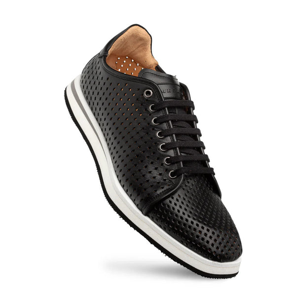 Luce Sneaker Leather  Black By Mezlan Made In Spain Brand