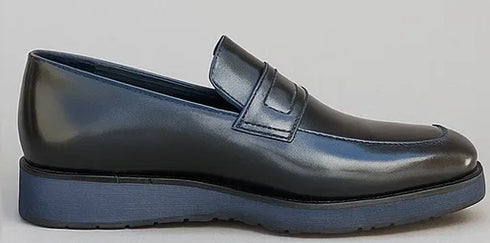 Leather Penny Loafer in Chunky Sole