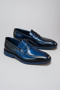 Carrucci Leather Penny Loafer in Chunky Sole