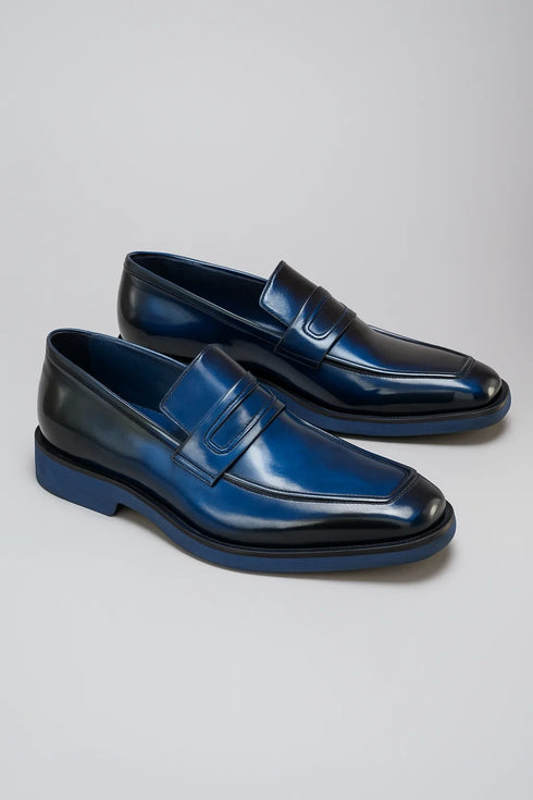 Leather Penny Loafer in Chunky Sole