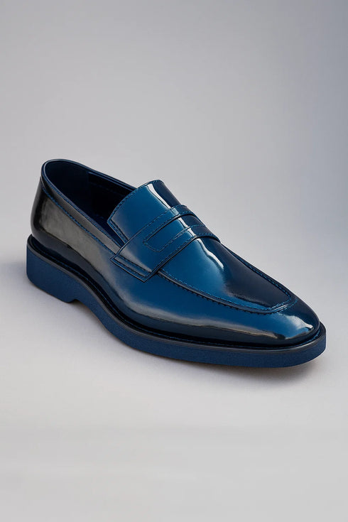 Leather Penny Loafer in Chunky Sole