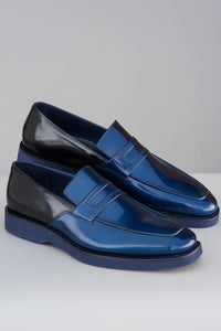Carrucci Leather Penny Loafer in Chunky Sole