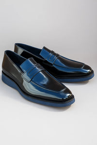 Carrucci Leather Penny Loafer in Chunky Sole