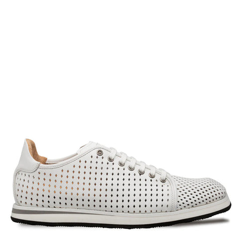 Luce Sneaker Leather White By Mezlan Made In Spain Brand