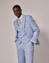 Mens Linen Suit For Beach Wedding - Summer  Suit in Light Blue