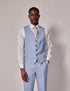 Mens Linen Suit For Beach Wedding - Summer  Suit in Light Blue