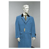 Light Blue Overcoat - Sky Blue Wool Overcoat - Three Quarter Length