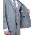 Perry Ellis Boys Sharkskin 5pc Suit, Light Gray