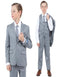 Perry Ellis Boys Sharkskin 5pc Suit, Light Gray