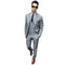 Light Gray Grey One Chest Pocket Alberto Nardoni Suit