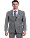 Light Grey Suit - Silver Gray Suit For Wedding - Men's Slim Fit Double Breasted Glen Light Grey Plaid Suit