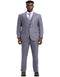 Light Grey Suit - Silver Gray Suit For Wedding - Men's Stacy Adams Vested One Button Wide Peak Lapel Windowpane Light Grey Plaid Suit