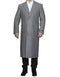 Full Length Light Grey Ankle length Wool Dress Top Coat / Overcoat