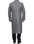 Full Length Light Grey Ankle length Wool Dress Top Coat / Overcoat