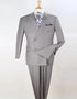 Men’s Light Grey Double Breasted Suit, Classic Fit Silver Gray Luxury Wedding Business Suit