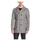 Mens Peacoat Slim Fit - Slim Cut- Fitted Wool Peacoat -Light Grey Wine