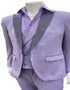 Mens Lavender Prom Tuxedo Suit - Vested Lilac Color Suit