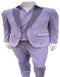 Mens Lavender Prom Tuxedo Suit - Vested Lilac Color Suit