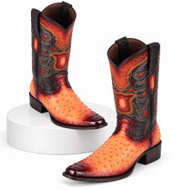 Los Altos Ostrich Faded Buttercup European Square Toe Men’s Boot