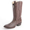 Los Altos Brown Snip Toe Boots Genuine Teju Lizard Skin