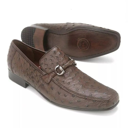 Brown Genuine Caiman Belly & Lizard Slip On By Los Altos