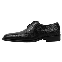 Los Altos Black Crocodile Bike Toe Shoes