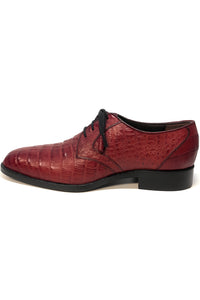 Los Altos All-Over Crocodile Lace Up Dress Shoes