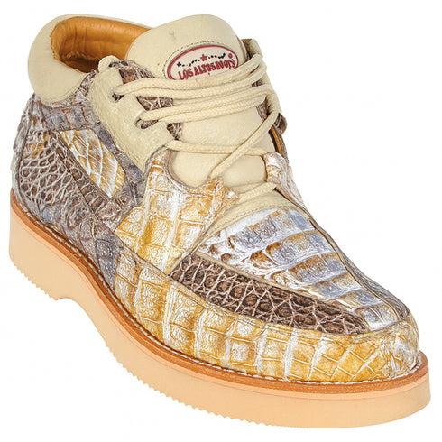 Los Altos Casual Natural Genuine All-Over Crocodile Shoes