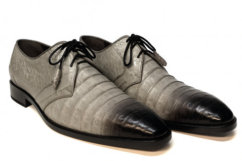 Los Altos All-Over Crocodile Lace Up Dress Shoes