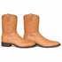 Los Altos Men's Genuine Full Quill Ostrich Honey Roper Toe Boots