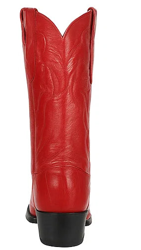 Los Altos Men's Red Eel Skin J Toe Boots