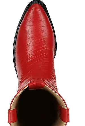 Los Altos Men's Red Eel Skin J Toe Boots