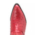 Los Altos Red Ostrich Quill J-Toe Cowboy Boots