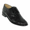 Los Altos Caiman Hornback Plain Toe Black Shoes