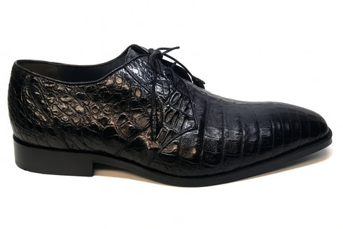 Los Altos All-Over Crocodile Lace Up Dress Shoes