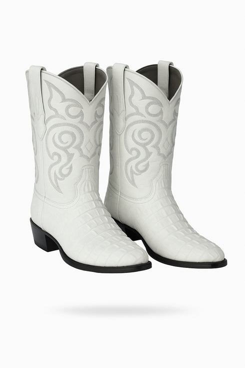 Botas de  Cocodrilo - Caiman Cola Horma Puntal- A