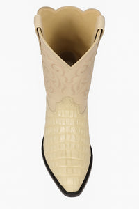 Botas de  Cocodrilo - Caiman Cola Horma Puntal- A