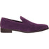 Bravo Mens Vegan Suede Wedding & Prom Slip On Loafer Dress Shoe in Purple