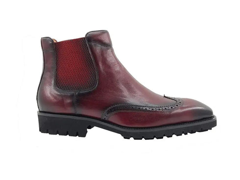 Lug Sole Chelsea Boot with Wingtip Toe