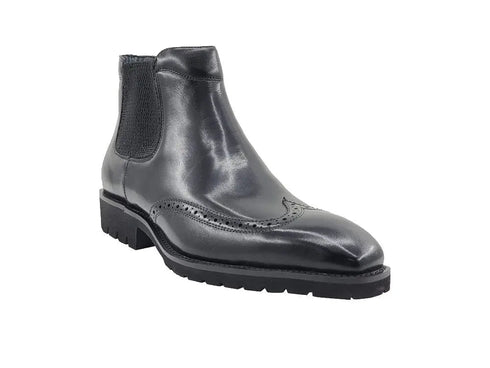 Lug Sole Chelsea Boot with Wingtip Toe