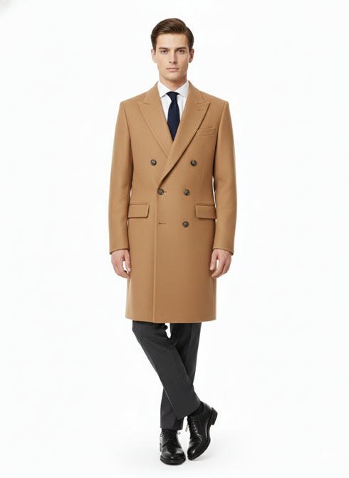 Double Breasted Long Ankle length Designer men's Wool Peacoat Sale overcoats Long Dress | Winter men's Topcoat Sale Available in 5 colors