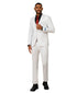Men's Slim Fit Solid White 3 Piece Suit